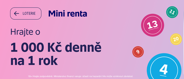 Mini Renta (15.8. 2024): Dnešní výsledky, výhry, kontrola tiketu