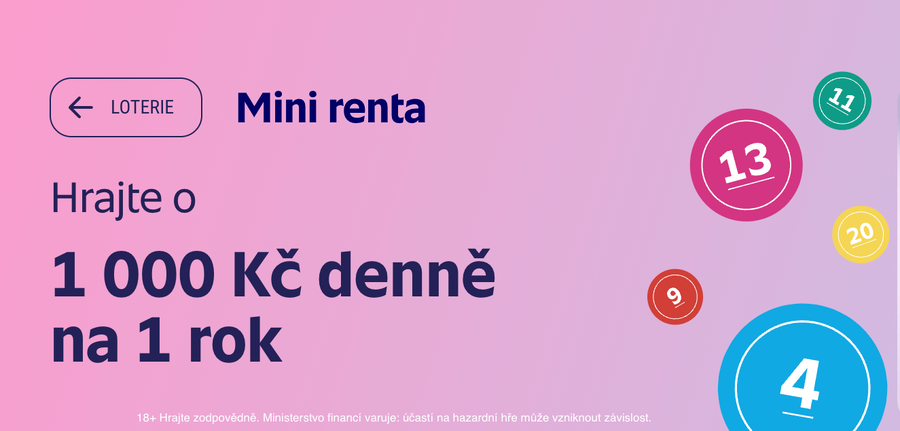 Mini Renta (15.8. 2024): Dnešní výsledky, výhry, kontrola tiketu